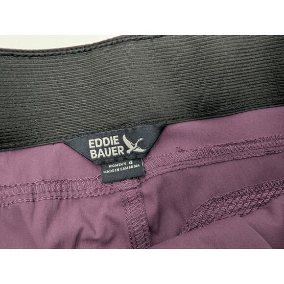 BUNDLE! Eddie Bauer Womens 4 Shorts Nylon Blue Purple Hiking Camping Fishing - Picture 4 of 10